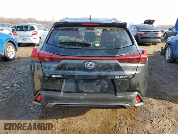 2021 Lexus UX 250h F Sport z VIN JTHR9JBH7M2041966, wystawiony jako Copart lot #49677335 z przebiegiem 27 880 mil mil oraz Szkoda całkowita • Salvage title. Historia ofert i sprzedaży dostępna na DreamBid. Obrazek 6.