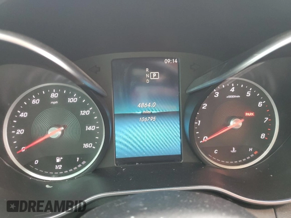 2019 Mercedes-Benz C 300 with VIN 55SWF8EB5KU293835, listed as a Copart auction lot 46510015 with 106,795 mi miles and Salvage Title. Bid and sale history available at carsss.com. Image 9.