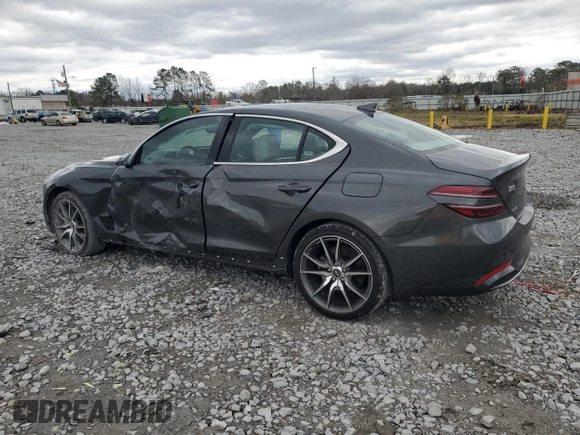 2023 Genesis G70 2.0T with VIN KMTG34TA7PU124188, listed as a Copart auction lot 48004345 with 30,599 mi miles and Salvage Title. Bid and sale history available at carsss.com. Image 2.