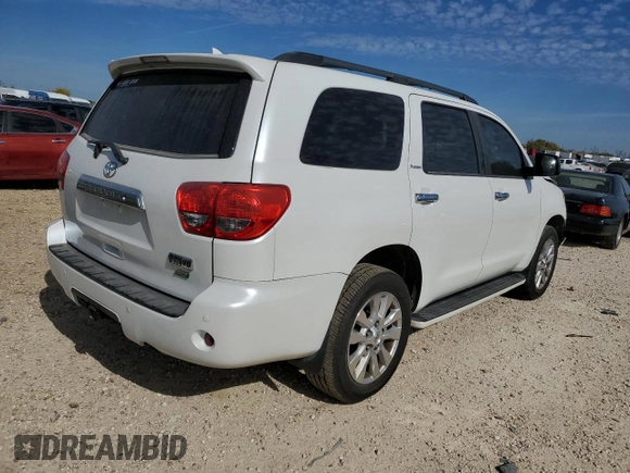 2014 Toyota Sequoia Platinum with VIN 5TDDW5G11ES105503, listed as a Copart auction lot 83012994 with 153,143 mi miles and Salvage Title. Bid and sale history available at carsss.com. Image 3.