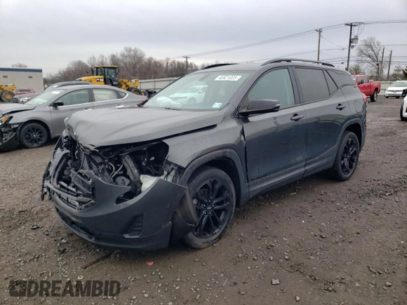 2019 GMC Terrain SLE with VIN 3GKALTEVXKL260059, listed as a Copart auction lot 46931035 with 51,808 mi miles and Salvage Title. Bid and sale history available at DreamBid. Image 1.