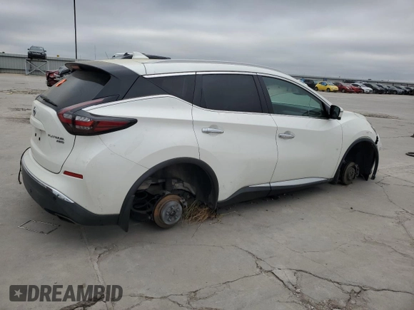 2019 Nissan Murano Platinum z VIN 5N1AZ2MS4KN138658, wystawiony jako Copart lot #71127304 z przebiegiem Nie podano mil oraz Szkoda całkowita • Salvage title. Historia ofert i sprzedaży dostępna na DreamBid. Obrazek 3.