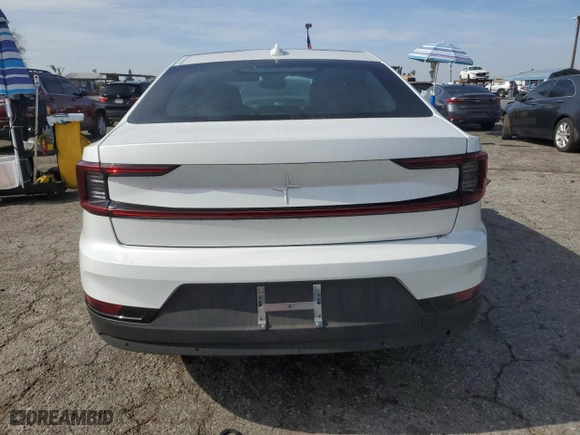 2024 Polestar 2 with VIN YSMFD3KA8RL225434, listed as a Copart auction lot 42134285 with 0 mi miles and Salvage Title. Bid and sale history available at carsss.com. Image 6.