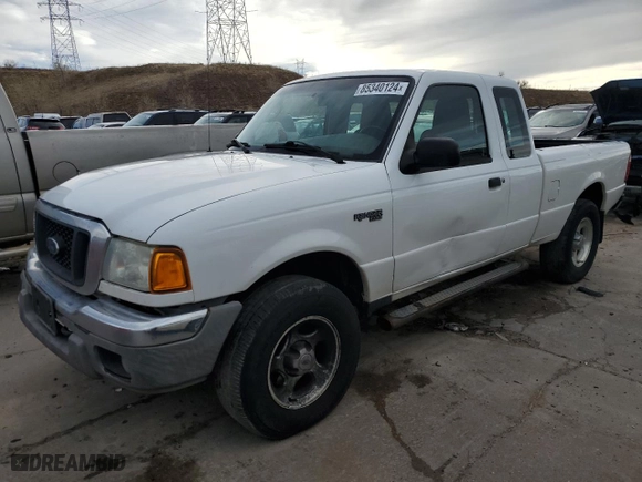 2005 Ford Ranger XLT with VIN 1FTZR45EX5PA91088, listed as a Copart auction lot 85340124 with 166,356 mi miles and Salvage Title. Bid and sale history available at carsss.com. Image 1.