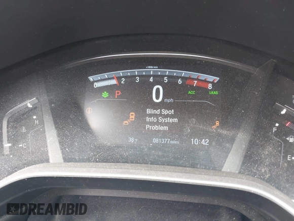 2018 Honda CR-V EX with VIN 2HKRW1H52JH523178, listed as a IAAI auction lot 41699500 with 81,377 mi miles and . Bid and sale history available at carsss.com. Image 7.