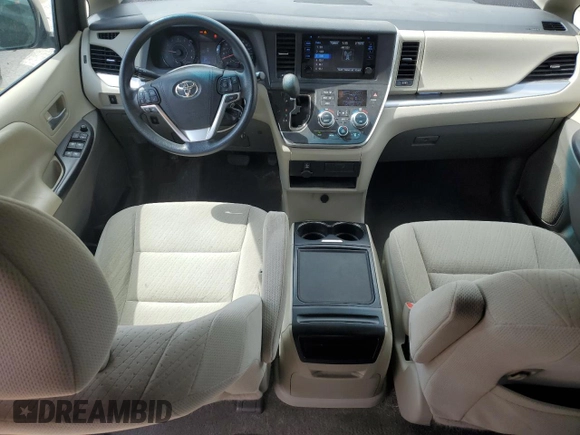 2016 Toyota Sienna LE with VIN 5TDJK3DC3GS131175, listed as a Copart auction lot 52520595 with 107,001 mi miles and Salvage Title. Bid and sale history available at carsss.com. Image 8.