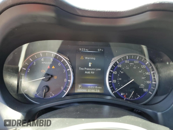 2014 Infiniti Q50 with VIN JN1BV7AP4EM687999, listed as a Copart auction lot 52318195 with 155,516 mi miles and Salvage title. Bid and sale history available at DreamBid. Image 9.