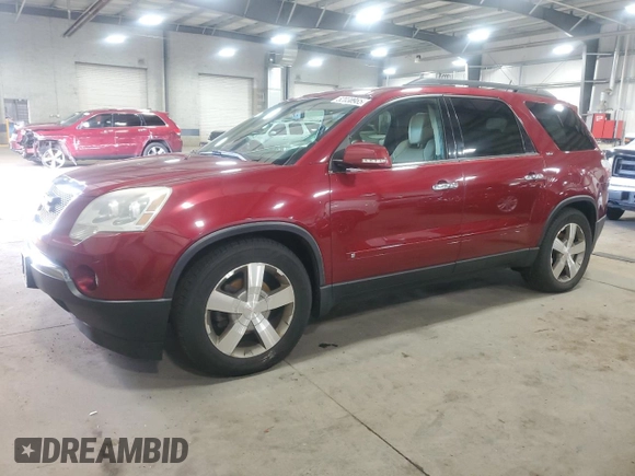 2010 GMC Acadia SLT1 with VIN 1GKLVMED0AJ112332, listed as a Copart auction lot 52030965 with 121,042 mi miles and Salvage Title. Bid and sale history available at carsss.com. Image 1.
