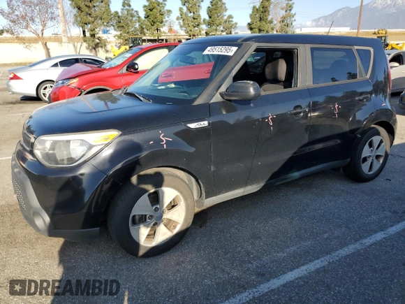 2016 Kia Soul with VIN KNDJN2A22G7387654, listed as a Copart auction lot 49515295 with 123,768 mi miles and Salvage Title. Bid and sale history available at carsss.com. Image 1.
