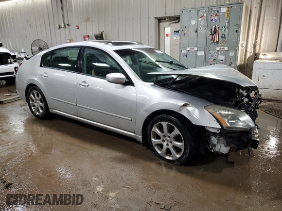 2008 Nissan Maxima SE with VIN 1N4BA41EX8C801641, listed as a Copart auction lot 50396645 with 194,757 mi miles and Salvage title. Bid and sale history available at DreamBid. Image 4.