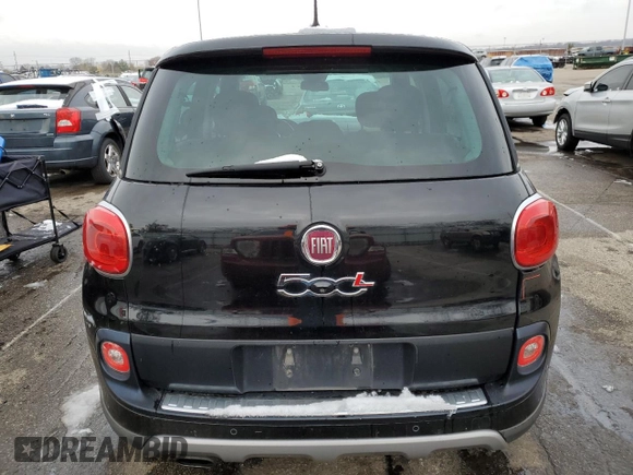 2014 FIAT 500L Trekking with VIN ZFBCFADH0EZ008008, listed as a Copart auction lot 81601874 with 91,812 mi miles and Salvage Title. Bid and sale history available at carsss.com. Image 6.