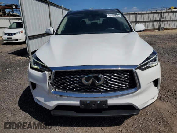 2022 Infiniti QX50 Luxe z VIN 3PCAJ5BA6NF113786, wystawiony jako Copart lot #56567625 z przebiegiem 22 538 mil mil oraz Szkoda całkowita • Salvage title. Historia ofert i sprzedaży dostępna na DreamBid. Obrazek 5.