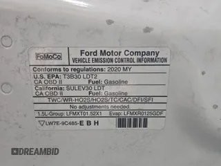 2020 Ford Escape SE z VIN 1FMCU9G66LUB14805, wystawiony jako IAAI lot #42388285 z przebiegiem 50 819 mil mil oraz . Historia ofert i sprzedaży dostępna na DreamBid. Obrazek 8.