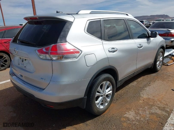 2015 Nissan Rogue SV with VIN KNMAT2MT6FP584237, listed as a IAAI auction lot 41793675 with 134,434 mi miles. Bid and sale history available at carsss.com. Image 4.