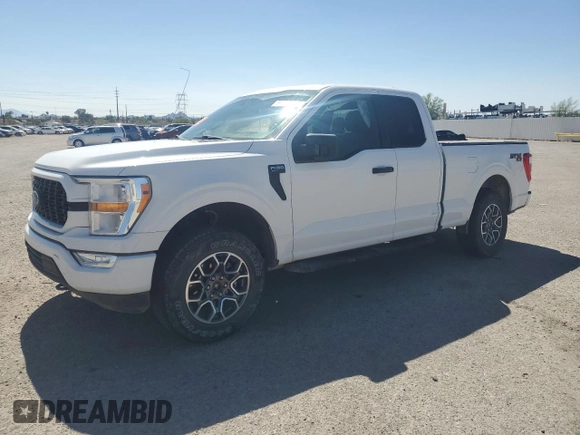 2021 Ford F-150 XL with VIN 1FTEX1EB1MFB29644, listed as a Copart auction lot 59205045 with 65,795 mi miles and Salvage title. Bid and sale history available at DreamBid. Image 1.