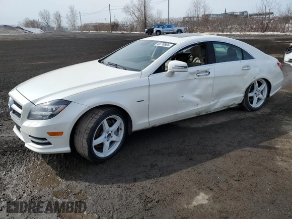 2012 Mercedes-Benz CLS 550 with VIN WDDLJ9BB8CA051621, listed as a Copart auction lot 48718805 with 192,836 mi miles and Salvage Title. Bid and sale history available at DreamBid. Image 1.