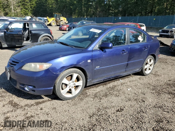 2005 Mazda 3 s with VIN JM1BK323X51302988, listed as a Copart auction lot 48337175 with 257,647 mi miles and Salvage Title. Bid and sale history available at carsss.com. Image 1.