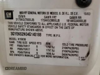 2004 Cadillac Escalade EXT z VIN 3GYEK62N04G145188, wystawiony jako Copart lot #88685905 z przebiegiem Nie podano mil oraz Szkody całkowita. Historia ofert i sprzedaży dostępna na DreamBid. Obrazek 13.