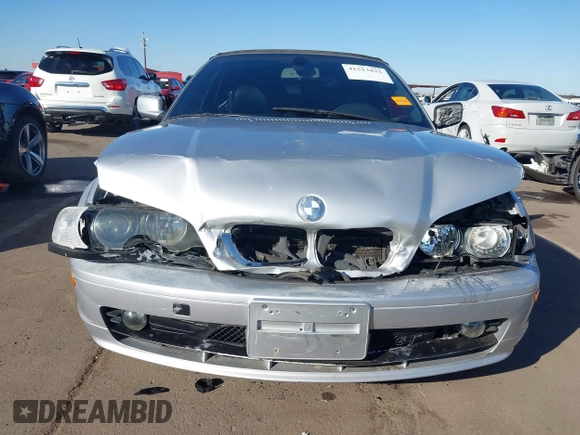 2003 BMW 3 Series 325Ci with VIN WBABS33413PG91828, listed as a IAAI auction lot 41513821 with 150,672 mi miles and . Bid and sale history available at DreamBid. Image 6.