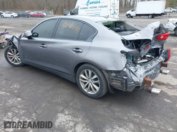 2014 Infiniti Q50 Premium with VIN JN1BV7AR8EM682452, listed as a IAAI auction lot 41848533 with 103,646 mi miles. Bid and sale history available at carsss.com. Image 3.