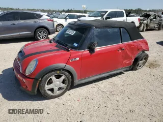 2005 MINI Convertible S with VIN WMWRH33535TF84456, listed as a Copart auction lot 50120725 with 149,840 mi miles and Salvage Title. Bid and sale history available at DreamBid. Image 1.