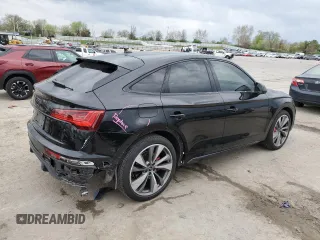 2021 Audi SQ5 with VIN WA134BFYXM2068952, listed as a Copart auction lot 51544055 with 42,690 mi miles and Salvage Title. Bid and sale history available at DreamBid. Image 3.