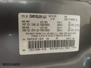 2008 Chrysler Aspen Limited with VIN 1A8HX58248F118670, listed as a IAAI auction lot 41897070 with 184,385 mi miles. Bid and sale history available at carsss.com. Image 9.