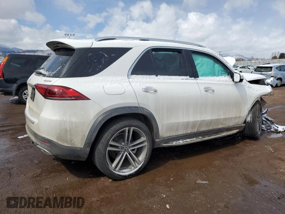 2021 Mercedes-Benz GLE 350 with VIN 4JGFB4KB1MA474612, listed as a Copart auction lot 49530735 with 77,575 mi miles and Salvage title. Bid and sale history available at DreamBid. Image 3.