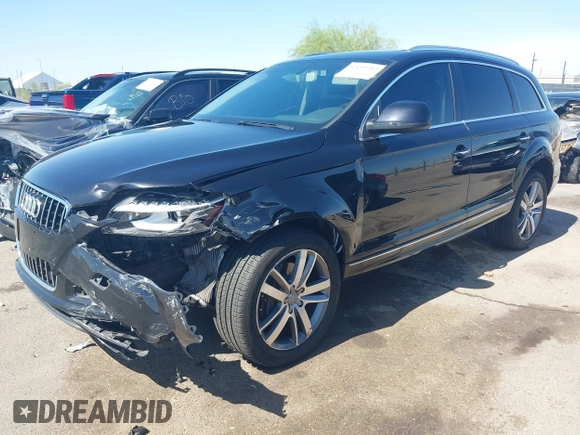 2014 Audi Q7 Premium Plus with VIN WA1LMAFE1ED018222, listed as a IAAI auction lot 42692262 with 144,540 mi miles and . Bid and sale history available at DreamBid. Image 17.