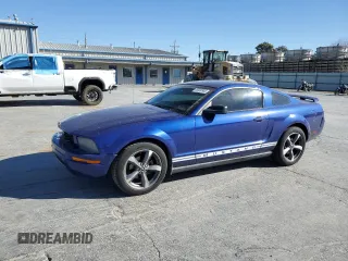 2005 Ford Mustang Deluxe with VIN 1ZVFT80N455129183, listed as a Copart auction lot 48500905 with 162,440 mi miles and Salvage Title. Bid and sale history available at carsss.com. Image 1.