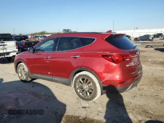 2017 Hyundai Santa Fe Sport 2.0T with VIN 5XYZU4LA9HG425911, listed as a Copart auction lot 46629355 with 127,546 mi miles and Clean Title. Bid and sale history available at carsss.com. Image 2.