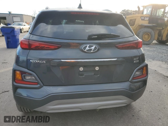 2019 Hyundai Kona Ultimate with VIN KM8K5CA59KU267182, listed as a Copart auction lot 41383395 with 50,531 mi miles and Salvage Title. Bid and sale history available at carsss.com. Image 6.
