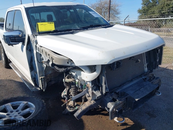 2022 Ford F-150 XL with VIN 1FTFW1E83NFA67841, listed as a IAAI auction lot 41489029 with 34,505 mi miles. Bid and sale history available at carsss.com. Image 6.