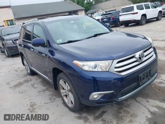 2013 Toyota Highlander Limited with VIN 5TDDK3EHXDS189772, listed as a IAAI auction lot 42522005 with 127,512 mi miles and . Bid and sale history available at DreamBid. Image 1.