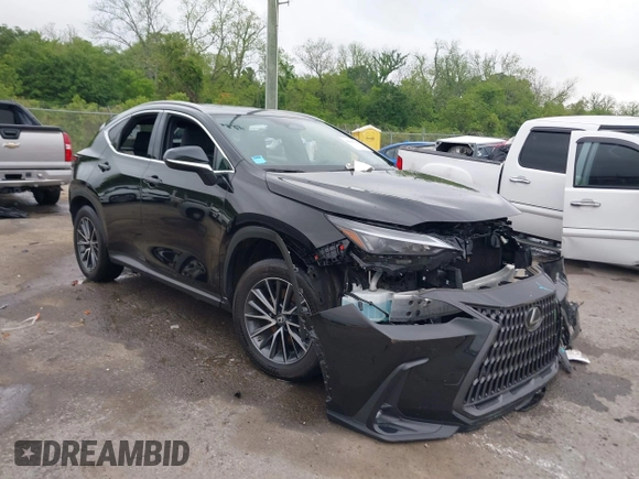 2023 Lexus NX with VIN 2T2GGCEZ6PC026648, listed as a IAAI auction lot 41991158 with 21,213 mi miles. Bid and sale history available at carsss.com. Image 1.