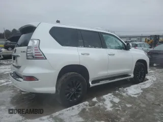 2023 Lexus GX with VIN JTJAM7BX1P5341932, listed as a Copart auction lot 46938075 with 27,315 mi miles and Salvage Title. Bid and sale history available at carsss.com. Image 3.