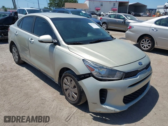 2018 Kia Rio LX with VIN 3KPA24AB2JE137858, listed as a IAAI auction lot 42016321 with 136,728 mi miles. Bid and sale history available at carsss.com. Image 1.