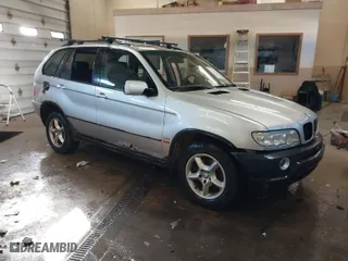 2003 BMW X5 3.0i with VIN 5UXFA53543LV80219, listed as a IAAI auction lot 41555874 with 247,481 mi miles. Bid and sale history available at carsss.com. Image 1.
