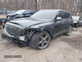 2021 Genesis GV80 with VIN KMUHBDSB4MU054934, listed as a IAAI auction lot 41543230 with 64,511 mi miles and . Bid and sale history available at DreamBid. Image 2.