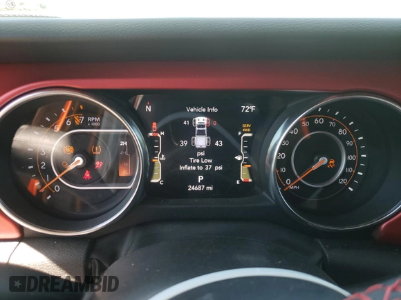 2023 Jeep Gladiator Rubicon с VIN 1C6JJTBG2PL542178, выставлен на аукционе Copart как лот 54684915 с пробегом 24 687 миль миль и Списание • Salvage title. История ставок и продаж доступна на DreamBid. Изображение 9.