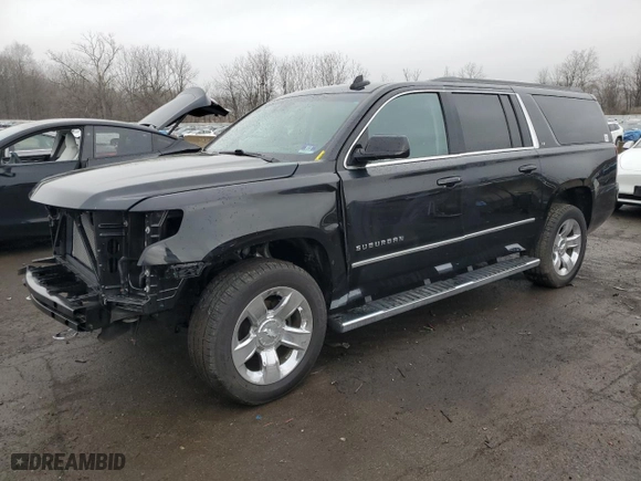 2017 Chevrolet Suburban LT with VIN 1GNSKHKC8HR321002, listed as a Copart auction lot 50997585 with 48,947 mi miles and Salvage Title. Bid and sale history available at carsss.com. Image 1.