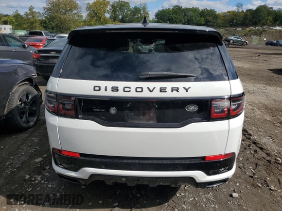2020 Land Rover Discovery Sport S R-Dynamic with VIN SALCT2FXXLH865514, listed as a Copart auction lot 71275344 with 26,185 mi miles and Salvage Title. Bid and sale history available at carsss.com. Image 6.