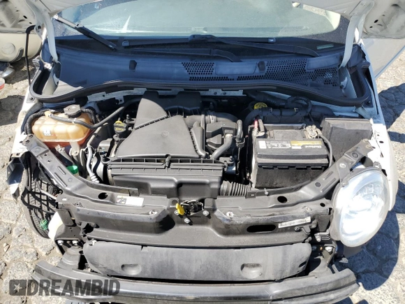 2013 FIAT 500 Lounge with VIN 3C3CFFER9DT744019, listed as a Copart auction lot 63481055 with 49,869 mi miles and Salvage title. Bid and sale history available at DreamBid. Image 11.