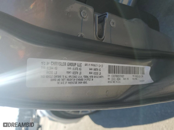2014 Dodge Dart SXT with VIN 1C3CDFBB2ED724327, listed as a Copart auction lot 46598925 with 52,346 mi miles and Salvage Title. Bid and sale history available at carsss.com. Image 12.