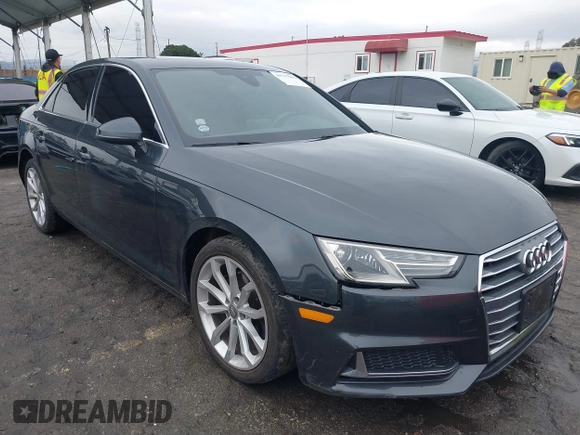2019 Audi A4 Premium z VIN WAUGMAF44KA060327, wystawiony jako IAAI lot #41757099 z przebiegiem 52 110 mil mil oraz . Historia ofert i sprzedaży dostępna na DreamBid. Obrazek 1.