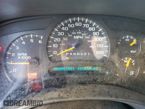 2006 Chevrolet Silverado 1500 LT1 with VIN 2GCEK13NX61331422, listed as a Copart auction lot 44469515 with 251,059 mi miles and Salvage Title. Bid and sale history available at DreamBid. Image 9.