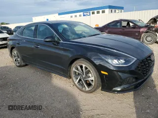 2021 Hyundai Sonata SEL Plus with VIN 5NPEJ4J27MH124513, listed as a Copart auction lot 60113514 with 25,378 mi miles and Salvage Title. Bid and sale history available at DreamBid. Image 4.