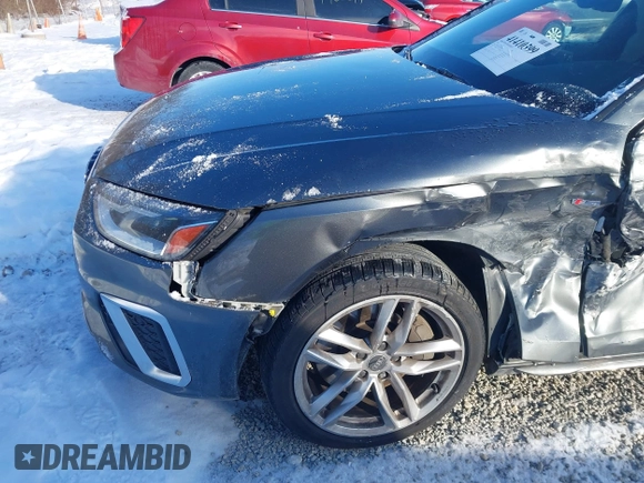 2021 Audi A4 S line Premium with VIN WAUDAAF4XMA042607, listed as a IAAI auction lot 41410399 with 65,287 mi miles and . Bid and sale history available at DreamBid. Image 17.