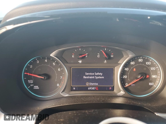 2021 Chevrolet Traverse Premier with VIN 1GNERKKW6MJ129344, listed as a Copart auction lot 80204484 with 69,387 mi miles and Salvage Title. Bid and sale history available at carsss.com. Image 9.
