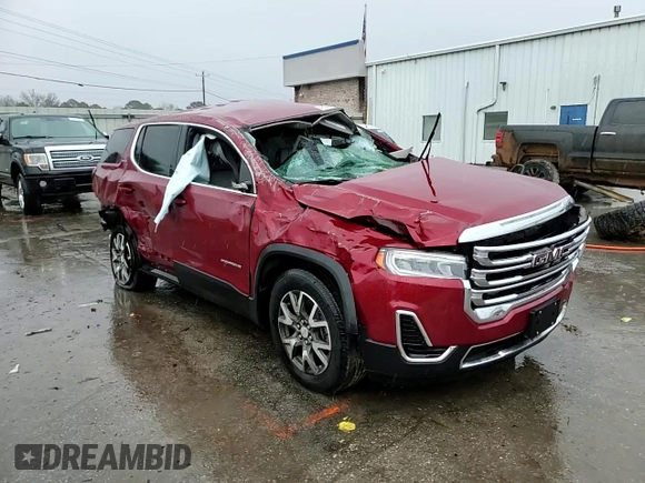 2020 GMC Acadia SLE with VIN 1GKKNKLS9LZ163527, listed as a Copart auction lot 43285745 with Not Provided miles and Non Repairable. Bid and sale history available at carsss.com. Image 14.